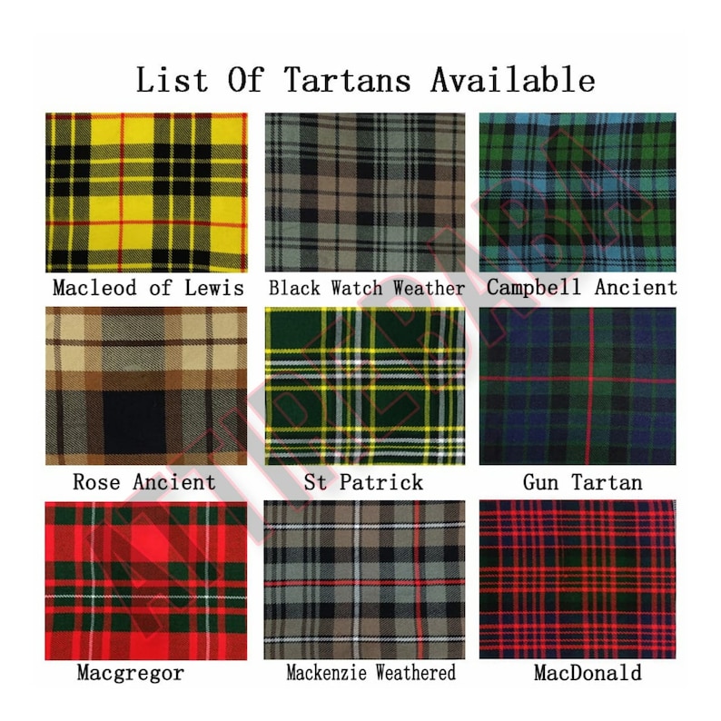 Men/'s Scottish Highland Tartan Kilt Handmade Traditional 8 Yard Kilts Available in Various Tartans