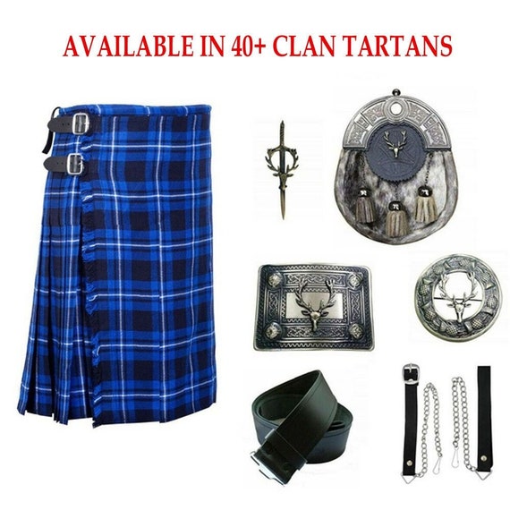 Boda escocesa para hombres y ropa casual Kilt Outfit Highland - Etsy México
