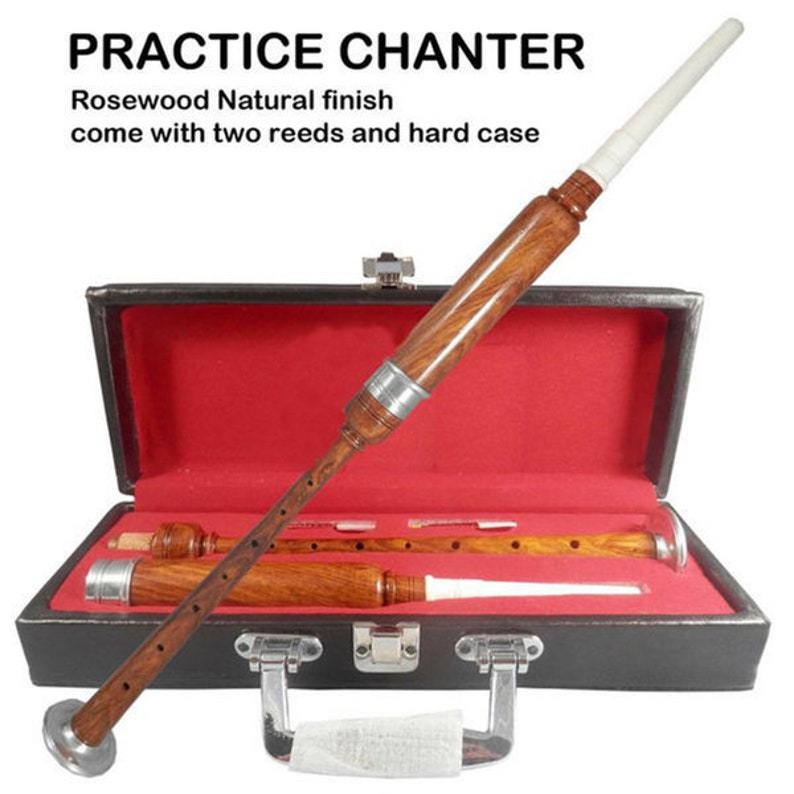 Handmade Rosewood Practice Chanter Scottish Highland Silver Etsy
