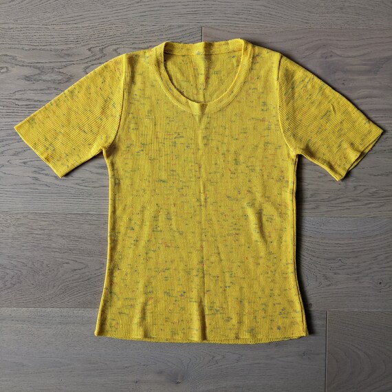 1970s Yellow Knit T-shirt
