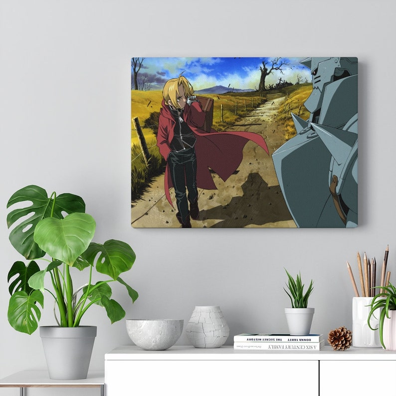 Anime Aesthetic Fullmetal Alchimist Edward and Alphonse Canvas Gallery Wraps