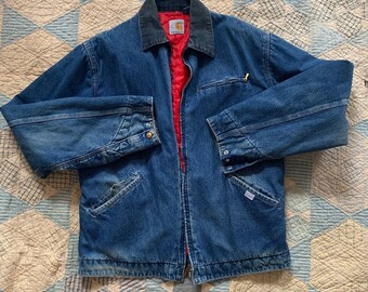 carhartt denim barn coat stonewashed