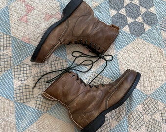 Rare 50s Vintage Blue Band Work Boots Moc Toe Vintage Americana Men/'s 8.5 E