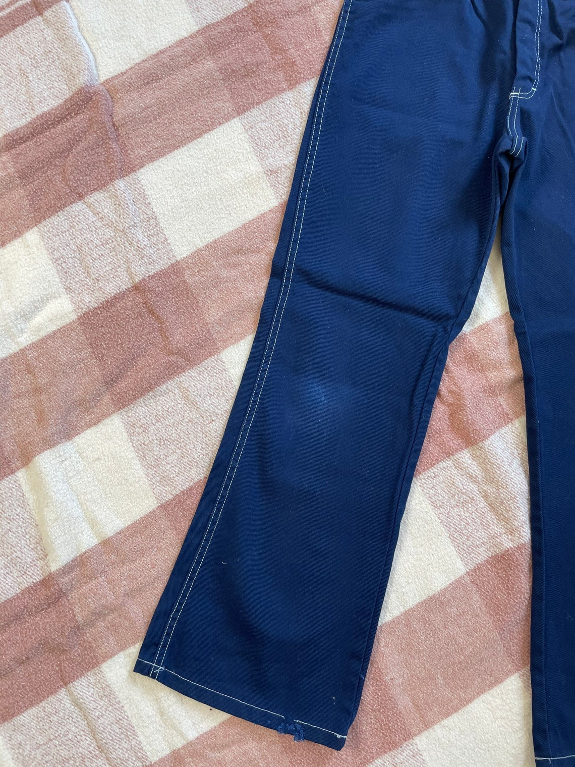 Vintage 1960s navy blue carpenter pants 26x26 | Etsy