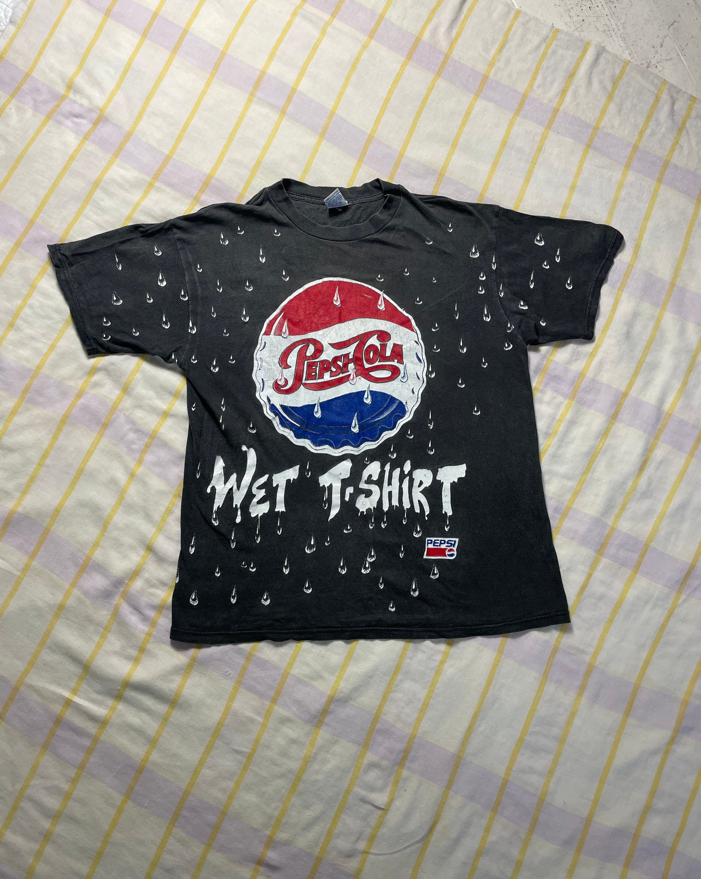 1着でも送料無料 希少 XL 90's PEPSI COLA WET ヴィンテージ Tシャツ