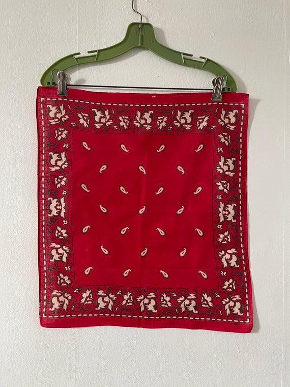 Vintage 1960s Elephant Trunk Down Red Colorfast Ba