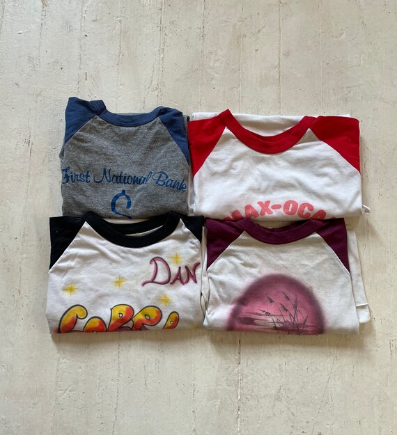 Vintage 1980s Raglan Tee Bundle (4) S/M
