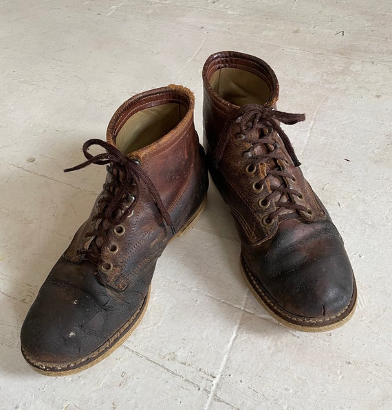 Vintage 1960s Mens Work Boots Size USA 10.5