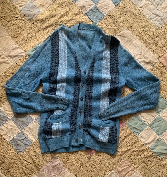 Vintage 1950s Wool Men’s Cardigan Thrasher Size M