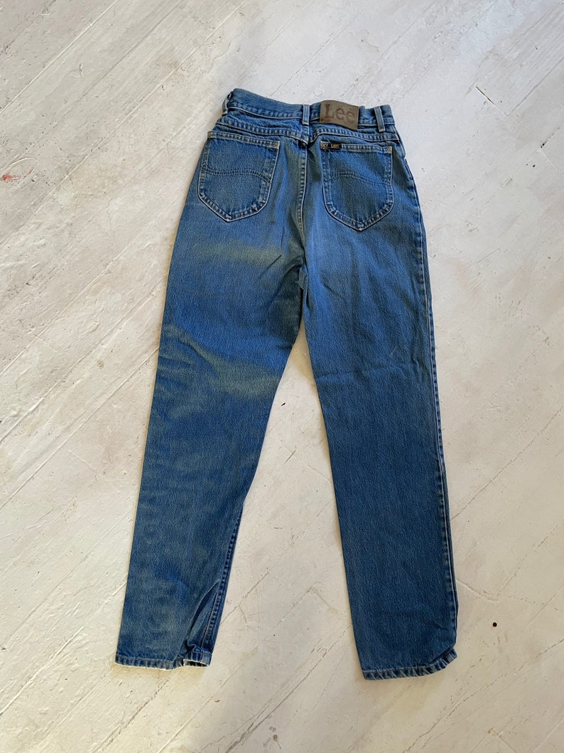Vintage USA Made 1970s Lee High Rise Jeans Size 25x30 Talon 42 Zip