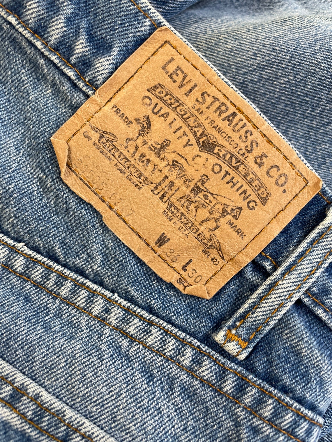 Vintage 1980s Orange Tab Levis 505 0217 straight leg made in | Etsy