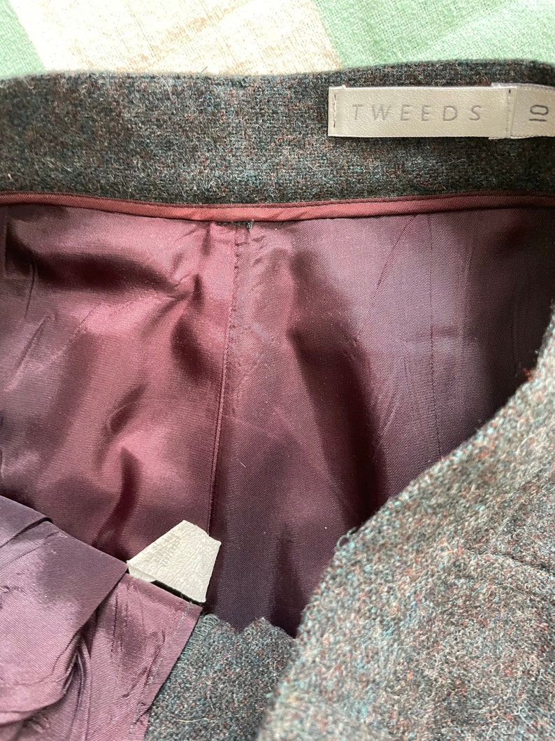 Vintage 1990s High Waisted Pleated \u201cTweeds\u201d Women\u2019s Trousers Size 10