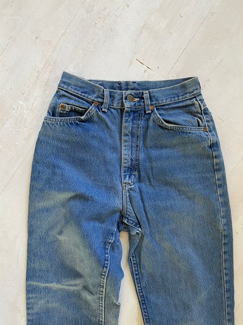 Vintage USA Made 1970s Lee High Rise Jeans Size 25x30 Talon 42 Zip