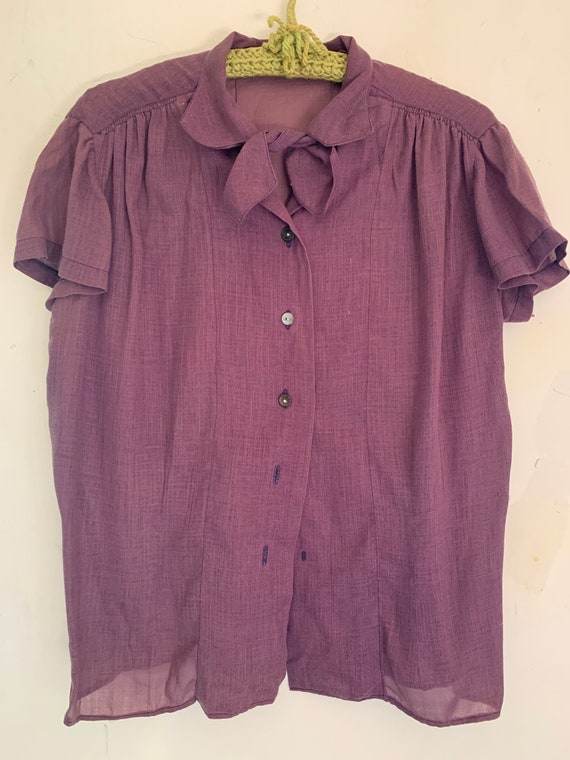 1930s -1940s Deep Burgundy Cotton Rayon Blend Butt