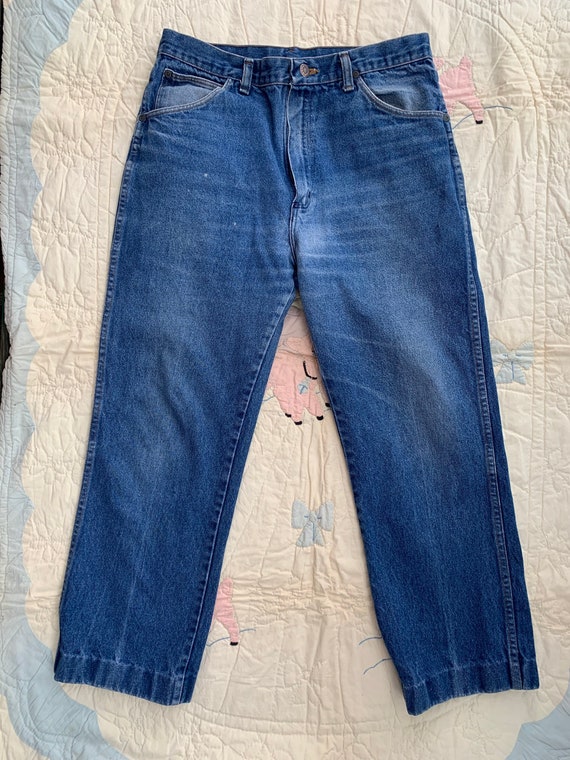 Vintage 1970s Made in USA Straight Leg Wranglers S