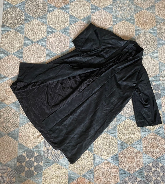 Vintage 1940s -1950s Black Rayon Faille Opera Swin