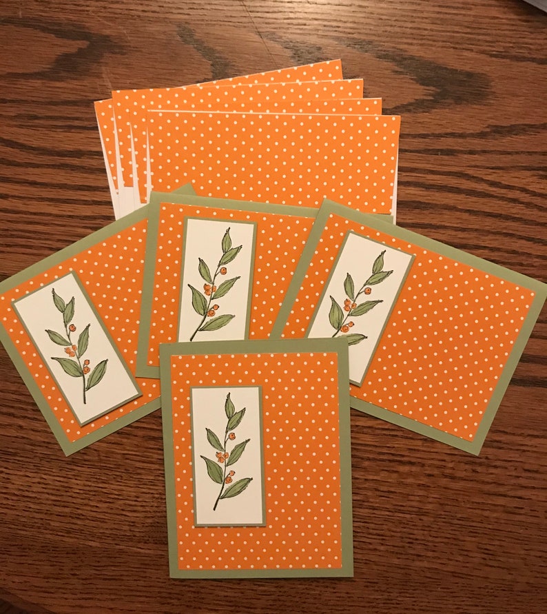 Set of 4 Blank Note Cards With Matching Envelopes. Available Etsy