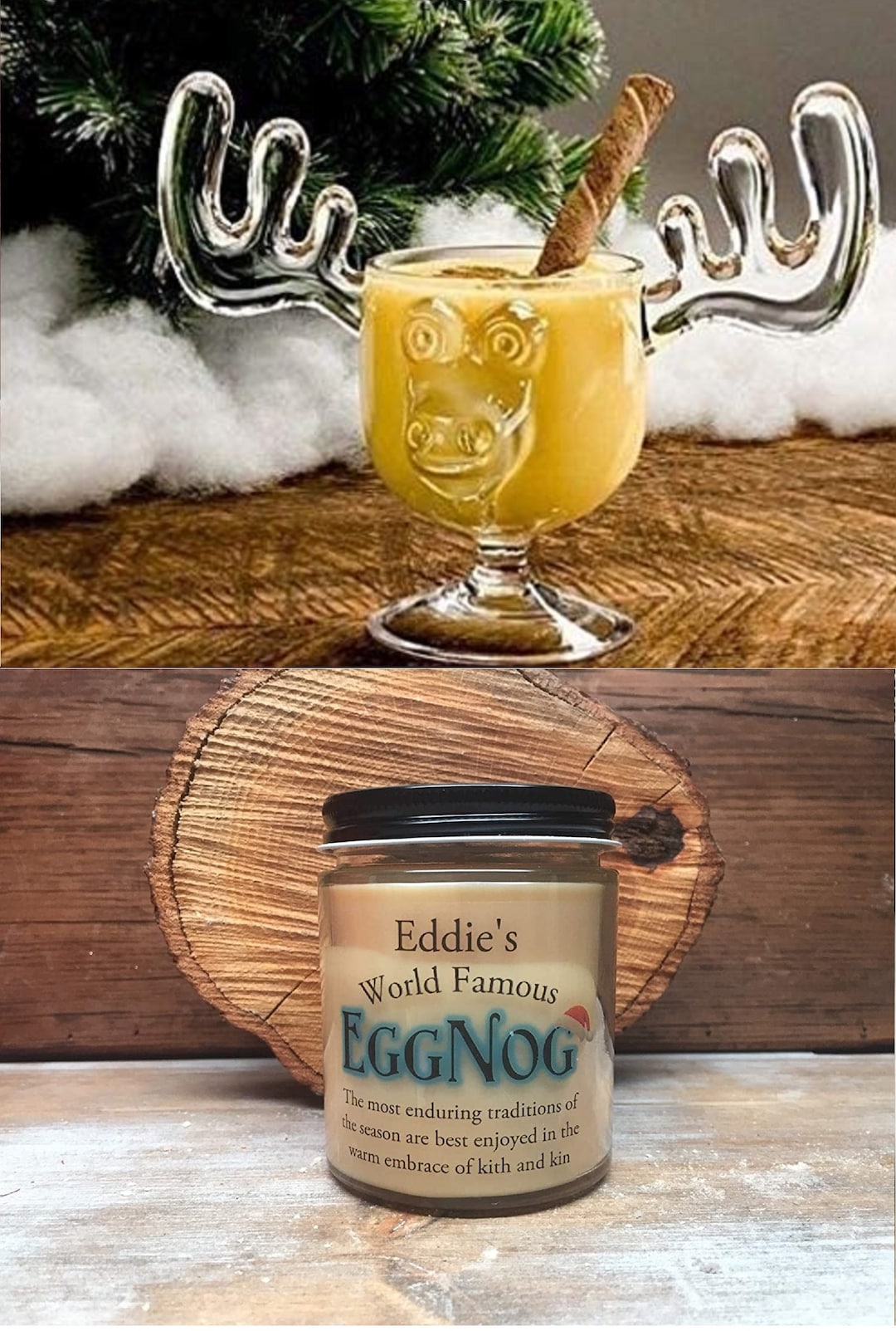 Christmas Eggnog Acrylic Moose Mug 8 Oz. With Cousin Eddie Eggnog