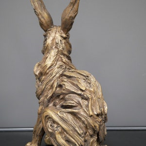 resin hare garden ornament