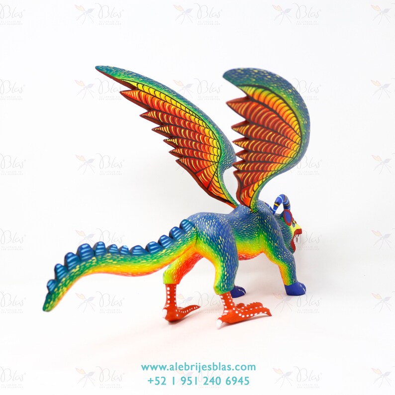 Obra de Escultura Artesanal Gu\u00eda Espiritual Alebrije Pepita V