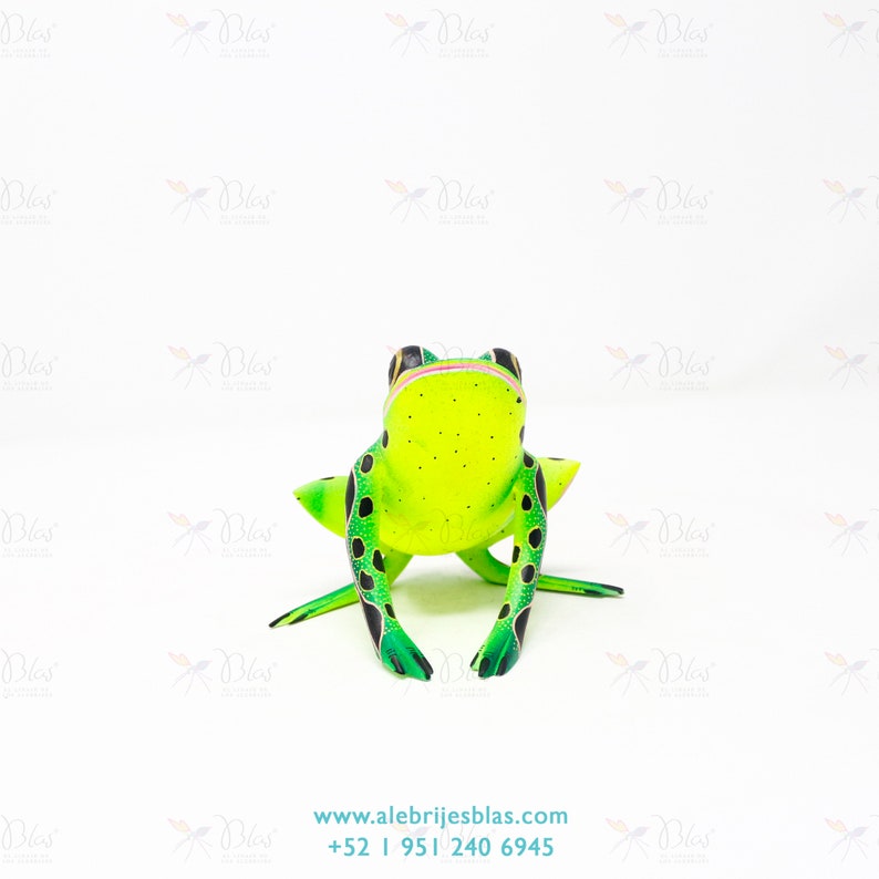 Talla de Madera Artesanal Alebrije Rana Sentada IV