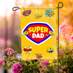 Drapeau de jardin Super Dad | Drapeau de jardin pour la fête des pères png | Téléchargement numérique sublimation pour papa | Drapeau de jardin pour la fête des pères PNG | Drapeau de jardin pour la fête des pères