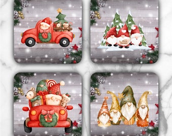 Christmas Coasters | Square Round Christmas Coaster Images | Square Coaster PNG Round Coaster PNG | Coaster png Sublimation | Santa Coasters