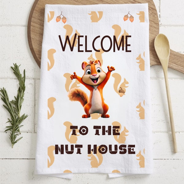 Animals Kitchen Towel Sublimation Designs | Animals Kitchen Tea Towel Sublimation Designs | Squirrel Tea Towels | Squirrel Kitchen Towel