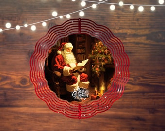 Diseños de sublimación de Spinner de Navidad / Santa PNG / Spinner de viento de Navidad, Spinner de viento de sublimación de Navidad de Santa / Vintage Santa PNG