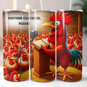 Chicken Skinny Tumbler Wrap | Seamless Chicken Sublimation Design | Farm Life Tumbler Wrap PNG | Chicken Lover PNG | Chicken PNG