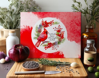 Cardinal Cutting Board Sublimation Design | Cardinal Cutting Board PNG | Cutting Board PNG | Sublimation Cutting Board Design