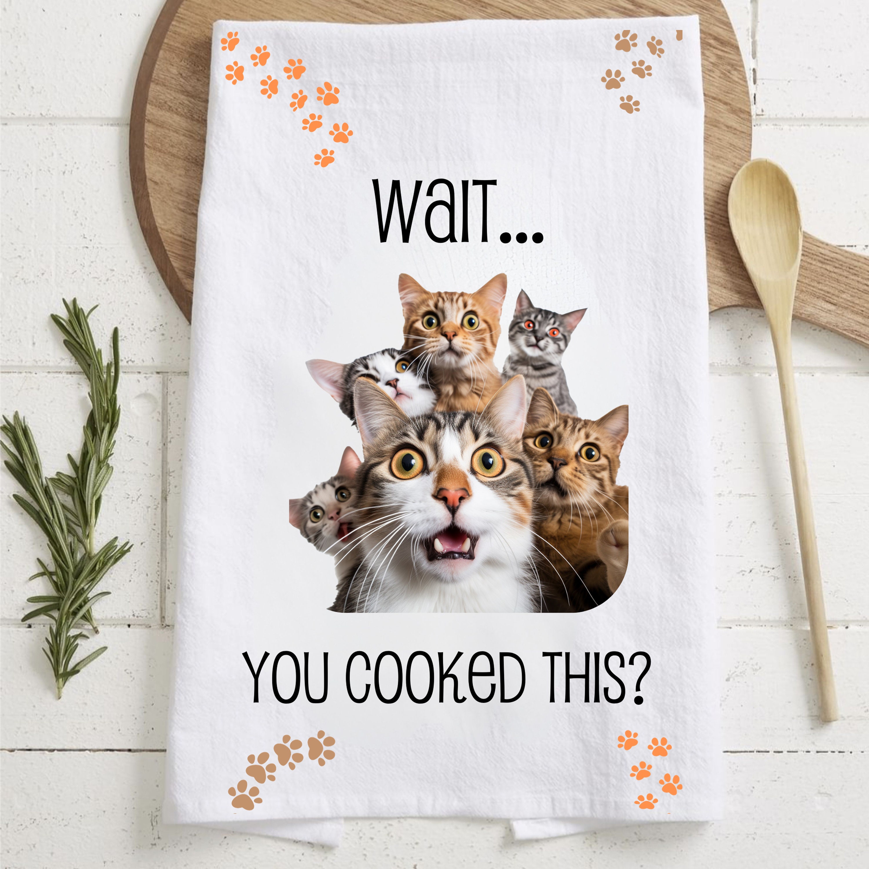 Cat Funny Hand Towels for Bathroom Kitchen - Cute Decorative Cat Decor  Hanging Washcloths Face Towels Super Absorbent Soft- Housewarming Gift for  Cat Lovers - Gray 