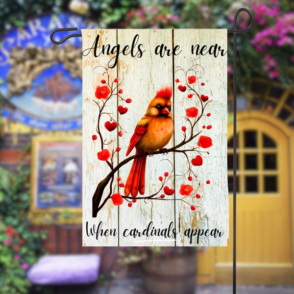 Spring Garden Flag | Spring Garden Flag png | Cardinal Yard Flag Sublimation PNG | Spring Cardinal Yard Flag PNG | Spring Yard Flag