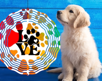 Dog Wind Spinner Sublimation Designs | Dog Wind Spinner Sublimation, Dog Spinner Sublimation Design, Dog Lover Sublimation Template PNG