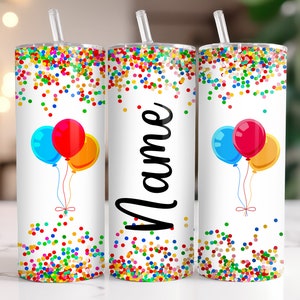 Gelukkige verjaardag tuimelaar sublimatie ontwerpen: Gelukkige verjaardag tuimelaar ontwerp | 20 Oz magere tuimelaar | Gepersonaliseerde verjaardag tuimelaar sublimatie