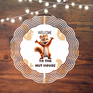 Wind Spinner Sublimation Designs | Wind Spinner PNG Art | Funny Wind Spinner, Squirrel Sublimation Wind Spinner | Squirrel Wind Spinner