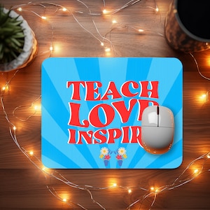 Design del tappetino per mouse dell&#39;insegnante PNG / Tappetino per il mouse sublimazione Quadrato Rotondo Rettangolo / Modello del tappetino per il mouse dell&#39;insegnante / Tappetino per il mouse PNG / PNG per l&#39;insegnante