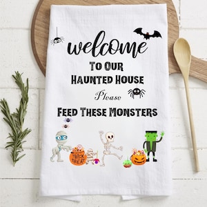 Halloween Kitchen Towel Sublimation Design | Halloween Tea Towel Sublimation Design | Halloween Tea Towels | Funny Kitchen Towel | Towel SVG