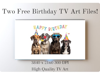 Samsung Frame Tv Art Happy Birthday | Frame TV Art Birthday / Birthday Digital Download / Happy Birthday Frame Digital /Birthday TV Art
