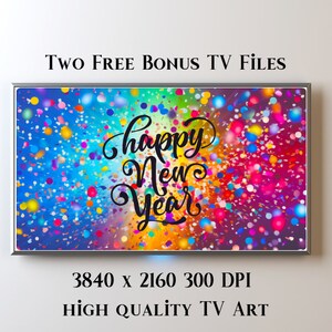 New Years Frame Art Santa | Samsung Frame Art New Years Eve, New Years Holiday Tv Art, Digital Download Tv Art | Frame TV Art | Tv Art