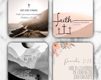 Christian Coaster PNG | Coaster PNG Images | Square Coaster PNG | Round Coaster Png | Printable Tag Cards | Christian png Sublimation