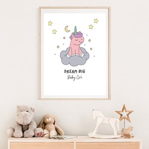 Unicorn Wall Art | Unicorn Wall Art | Girls Bedroom Decorations | Printable | Unicorn Designs | Unicorn Art