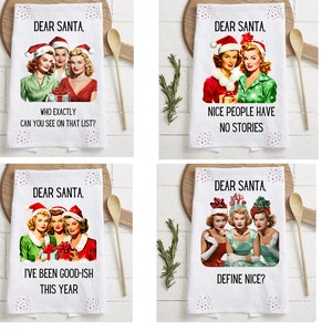 Kitchen Towel Bundle Sublimation Designs | Christmas Kitchen Towel Sublimation Designs | Christmas Tea Towels | Funny Kitchen Towels