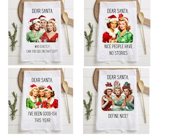 Kitchen Towel Bundle Sublimation Designs | Christmas Kitchen Towel Sublimation Designs | Christmas Tea Towels | Funny Kitchen Towels