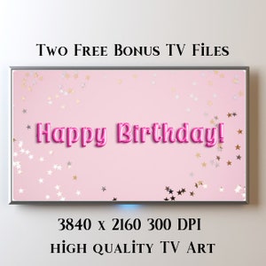 Samsung Frame Tv Art Happy Birthday | Frame TV Art Birthday / Birthday Digital Download / Happy Birthday Frame Digital /Birthday TV Art