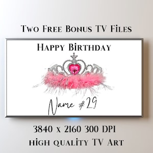 Samsung Frame Tv Art Happy Birthday Personalized | Frame TV Art Birthday Personalized / Birthday Digital Download / Happy Birthday Frame
