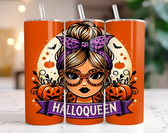 Opakowanie na kubek na Halloween: Opakowanie na kubek na Halloween HalloQueen | Wzory na kubek na Halloween | Kubek na Halloween PNG | Halloween PNG