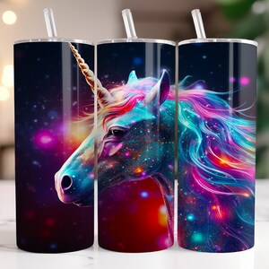 Unicorn Skinny Tumbler Wrap | Unicorn Sublimation Download | 20 oz Skinny Tumbler Unicorn Wrap | Unicorn Tumbler Design | Unicorn PNG