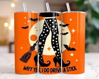 Envoltura de HalloweenTumbler: Vaso de bruja / Envoltura delgada de Halloween de 20 oz sin costuras / Sublimaciones de Halloween / PNG de bruja / PNG de bruja de Halloween