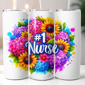 Nurse Tumbler Wrap, 20oz Skinny Tumbler Sublimation Design, Seamless Nurse Sublimation Tumbler Png, Digital Download For Nurses, Nurses Day